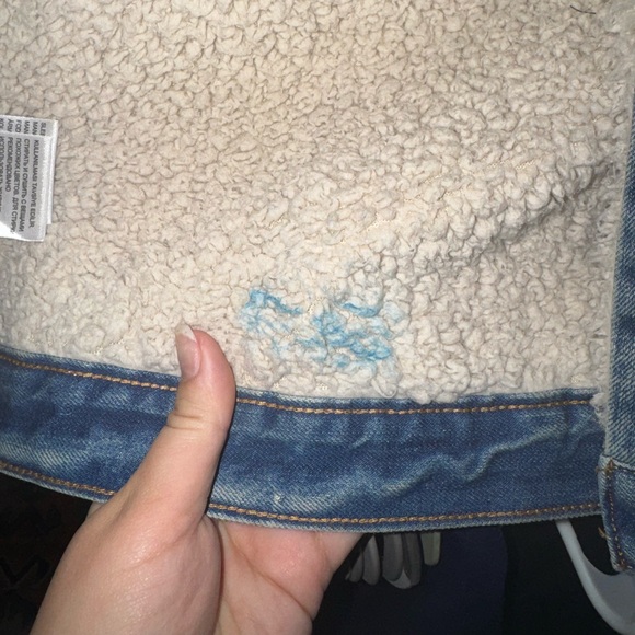 Levi's Light Blue Denim Sherpa Jacket - Picture 5 of 5